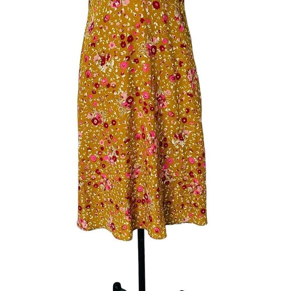 Lulu's Yellow Floral Midi Dress - Picture 5 of 8